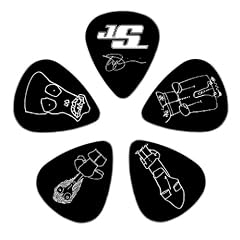 Planet Waves 1CBK4-10JS Joe Satriani Collectible Guitar Picks Medium, Silver On schwarz, 10er Pack