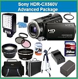 Sony HDR-CX560V 1080p High Definition 64GB Handycam Camcorder Advanced Package W/ 32GB SD Memory + Video Light + Battery + Battery Charger + Wide Angle Lens + Triipod & Much More!!!