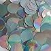 30mm Round Flat Sequins Silver Rainbow Iris Shiny Metallic. Made in USA
