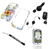 WHITE FLOWER BUTTERFLY Crystal Protective Hard Plastic Graphic Case for T-M ....