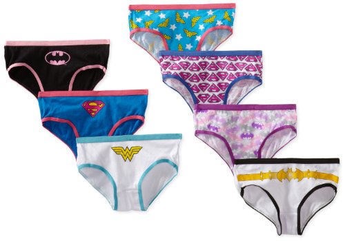 Handcraft Little Girls'  Justice League Hipster 7 Pack Underwear
