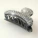 Laurent Black Crystal - Cubitas Duchamp Collection (Made in France, Swarovski Crystals, Claw Clip)