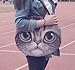 Speaking Life--fashion Meow Star 3d Cat Face Zipper Handbag Single Shoulder Bag-brown