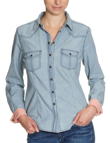 CAMPUS Damen Bluse 146 1059 42443, Gr. 40 (L), Blau (875) Preisvergleich