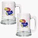 Kansas Jayhawks 2 Piece 15 oz. Glass Tankard Set