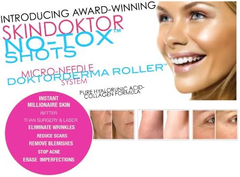 NO-TOX SHOTS STARTERS KIT - INSTANT MILLIONAIRE SKIN - without Injections of Toxines nor Artificial Fillers. A system that works BETTER THAN SURGERY & LASER to eliminate wrinkles, reduce the deepest scars, remove blemishes, stop acne, erase imperfections and even stretch marks FAST. All our products are especially formulated, prepared and bottled for you when your order is placed.