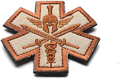 High Quality Tactical Medic Spartan Morale Patch, Velcro Military Patche (Style 3, 1 PC)