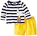 Mud Pie Baby Boys' Long Sleeve Striped Shirt with Seagull and Short Set