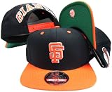 San Francisco Giants Black/Orange Two Tone Plastic Snapback Adjustable Snap Back Hat / Cap