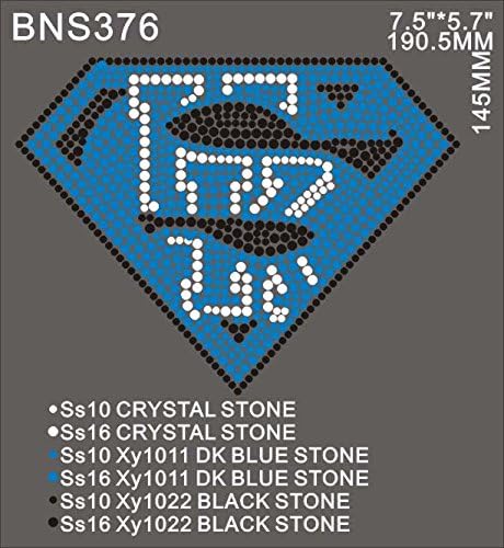 University Of Kentucky Wildcats Superman Rhinestone iron on Heat Transfer Size:7.5" X 5.7"