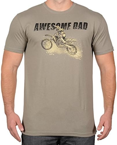AWESOME DAD Men's Dirt Bike Motocross Racer Father's Day T-Shirt