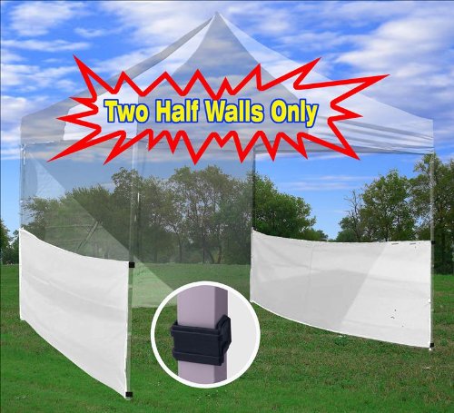 2 Half Walls for 10x10 10x15 Pop up Canopy Party Tent White