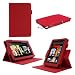 rooCASE Dual-View Multi Angle (Red) Leather Folio Case Cover for Amazon Kindle Fire 7-Inch Android Tablet