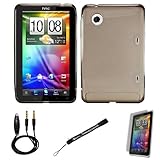 Smoke TPU Durable Protective Skin Cover Carrying Case Accessories for HTC F ....