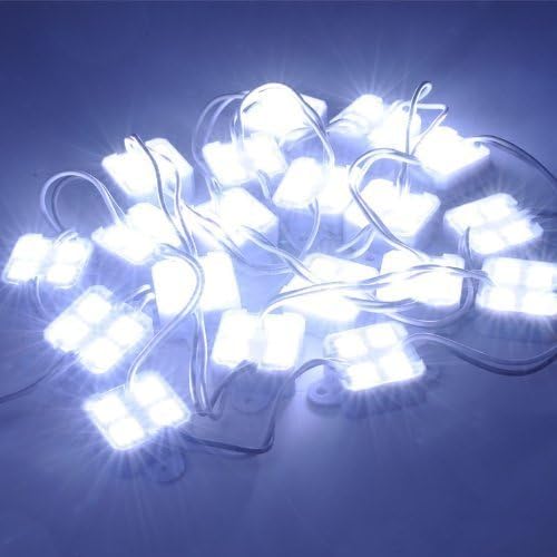 AOXLED®20pcs 12V 5050 SMD 4-LED Module White Waterproof Modules