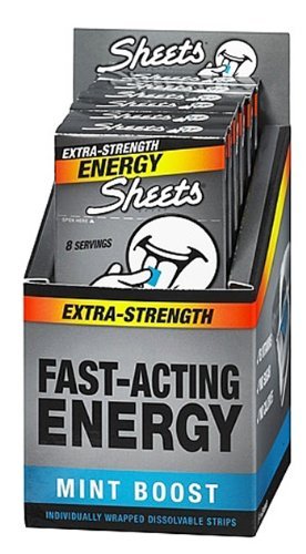 Sheets - Energy Strips Extra-Strength Mint Boost - 8 Strip(s)