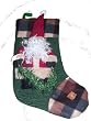 Christmas Stocking-Plush Santa