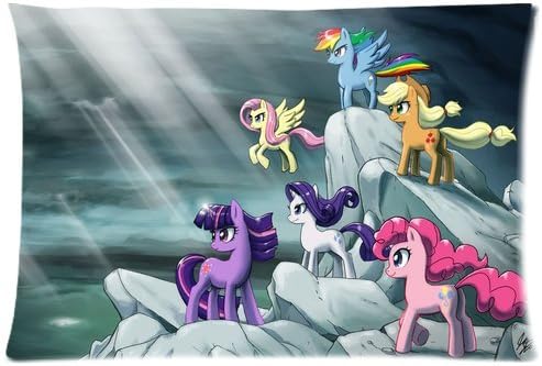 Cartoon My Little Pony Rainbow Horse Ray of Sunshine Custom Standard Pillowcase DIY Pillowslips Roomy in Size 20*26