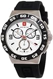 Swiss Military Calibre Men's 06-4R2-04-001 Racer Chronograph White Dial Black Rubber Watch