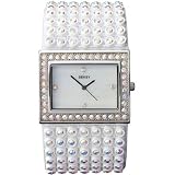 Seksy by Sekonda Bling Ladies White Mother of Pearl Dial Rainbow Colour Crystal Stone Set Case & Strap Watch 4294