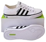 Adidas Clemente Stripe Unisex Retro Canvas Trainer white / black