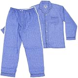 Comfort Zone Blue Plaid Flannel Pajamas for Men