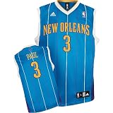 Chris Paul New Orleans Hornets #3 Road Replica Adidas NBA Basketball Jersey (Blue)