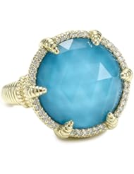 Judith Ripka "Eclipse" Pave Frame Ring