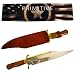 Brass Wood Stainless Steel Primitive Bowie 18 inch Knife