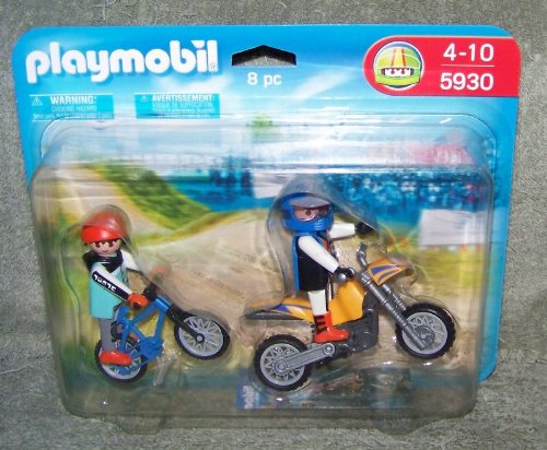 Playmobil 5930 Motocross Riders Large Set