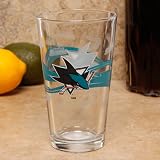 NHL San Jose Sharks 16oz. Satin Etch Pint Glass