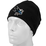 Reebok San Jose Sharks Black Basic Logo Skully Knit Beanie