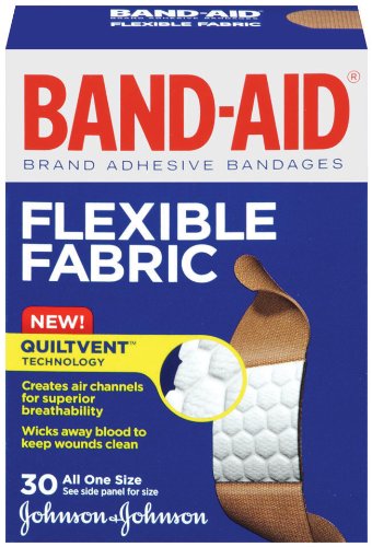 Band-Aid Brand Adhesive Bandages, Flexible Fabric, 30 Count (Pack of 2)