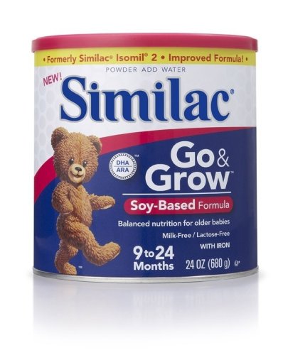 Similac Go & Grow Soy Based Formula, Powder, Case of Six Cans- each 24.0 Ounces