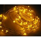 Buy light fixtures for Cheap light fixtures Yellow Decorative 100 LED Lights on 30 Ft Long Ultra Thin Silver String Wire light fixtures
