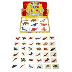 144 Piece Collect Them All Fun Dinosaur Tattoos For Boys & Girls