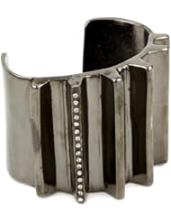 Paige Novick "Vendome" Gunmetal Cuff Bracelet with Crystal Pave Detail