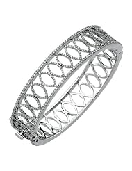 14K White Gold 5 1/4 ct. Diamond Bangle Bracelet