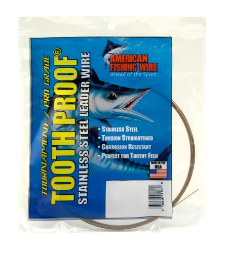 American Fishing Wire Tooth Proof Stainless Steel Single Strand Leader Wire