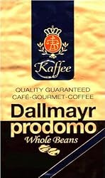 Dallmayr Gourmet Coffee, Prodomo (Whole Bean), 500g Vacuum Packs (Pack of 2)