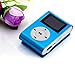 Sandistore Mini USB Clip Mp3 Player LCD Screen Support 32gb Micro Sd Tf Card Blue