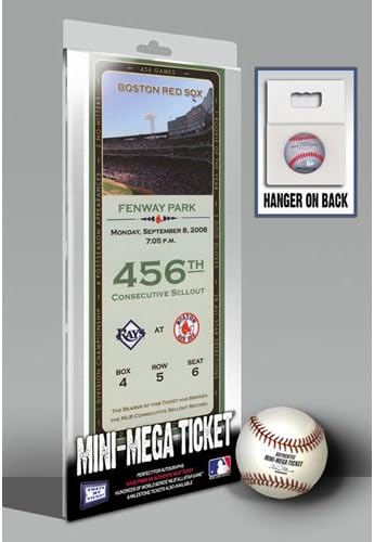 Fenway Park 456th Consecutive Sell-Out Mini-Mega Ticket - Boston Red Sox