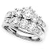 Jewelry : 14K White Gold 2 1/2 ct. Diamond Engagement Set