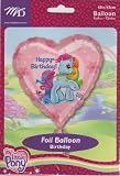 My Little Pony Happy Birthday 18" Heart Shaped Mylar Balloon