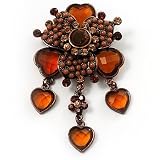 Grandma's Heirloom Charm Brooch (Amber&Citrine)