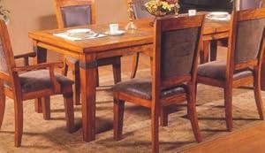 Santa Fe Rectangular Dining Table In Caramel Oak