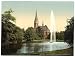GIANT Wall Sticker of: Johanna Park and Lutheran church, Leipsig (i.e., Leipzig), Saxony, Germany wall sized poster (photochrom) photochrome measured in inches