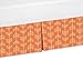 Orange and White Crib Bed Skirt Dust Ruffle for Navy Arrow Collection Bedding Sets