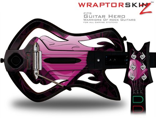 Warriors Of Rock Guitar Hero Skin - Glass Heart Grunge Hot Pink (GUITAR NOT 