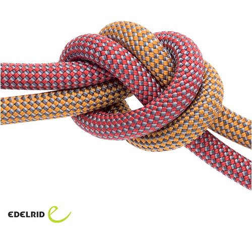 Edelrid Merlin 8mm Dry Advanced Shield Dynamic Climbing Rope - Half Rope - 60m - Lava Red
